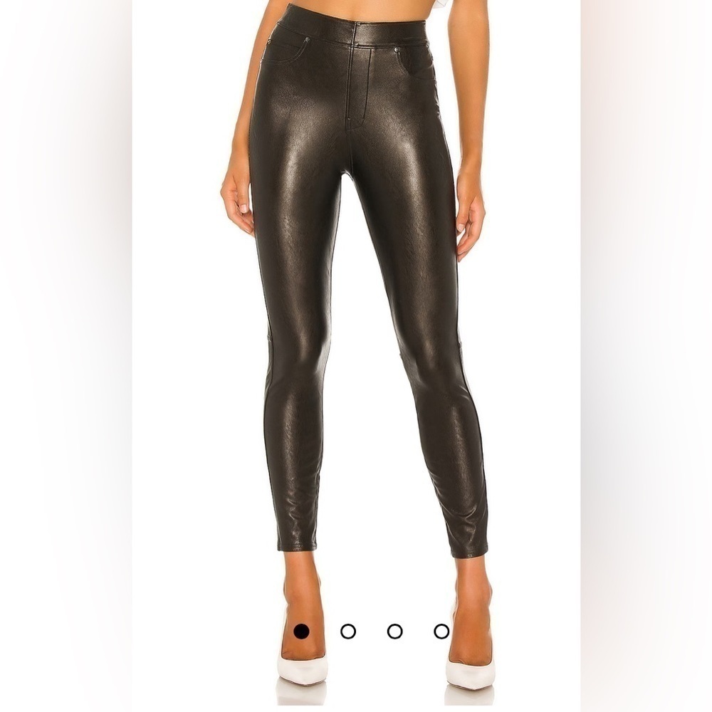 SPANX Like Leather Skinny Pant in Classic Black size L